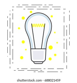 Modern linear icon of light bulb. Business insider or idea