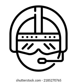 Icono lineal moderno de un piloto