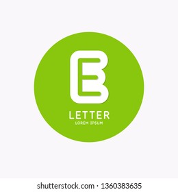 Modern linear logo and sign the letter E. Vector illustration.