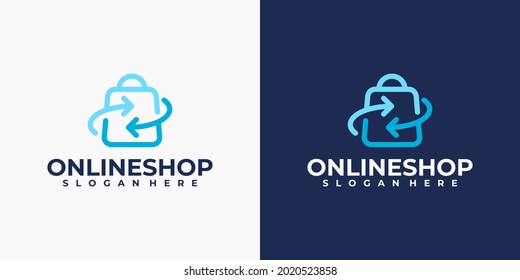 modern liner Online Shop Logo inspiration