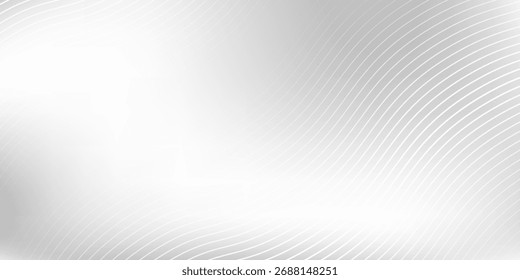 Fundo de folha abstrata de linhas modernas com textura de espelho de metal. Superfície de gradiente de cromo simples