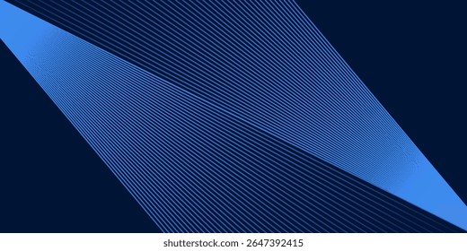 Modern lines blue background metal pattern line style abstract simple art modern