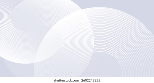 Modern lines grey background with dynamic circle lines abstract simple modern