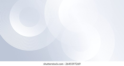 Fondo gris de líneas modernas con líneas circulares dinámicas abstracto simple