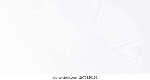 Modern lines grey background with dynamic circle abstract