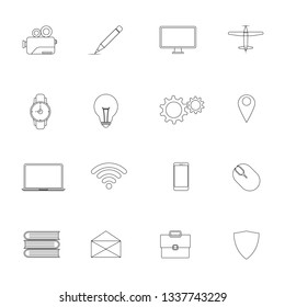 Modern lines icons design collection. vector illustration.