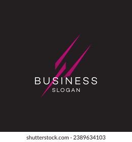 Modern lines style logo design vector editable brand identity image