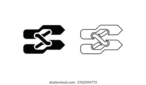 Modern Linked Chain Design Logo Symbol Branding Vector