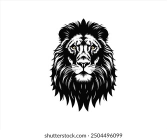 Modern lion head logo design vector illustration