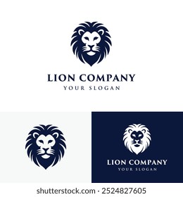 Logotipo moderno da cabeça do leão para marcas de luxo