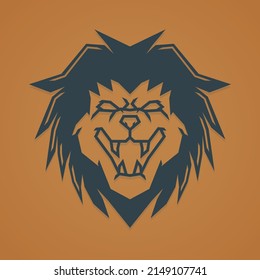 Modern gestaltetes Logo mit Löwenkopf