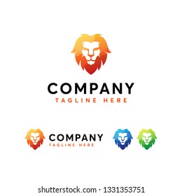 Modern Lion Head Logo Template