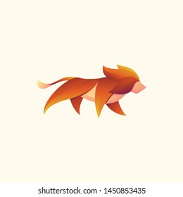 Modern Lion illustration design vector