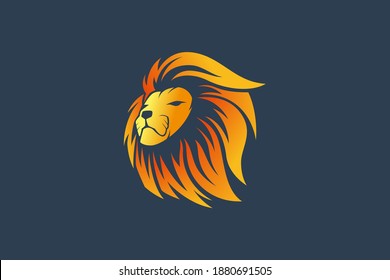 Modern lion logo. Abstract color logo ideas for business company. Vector Eps 10.