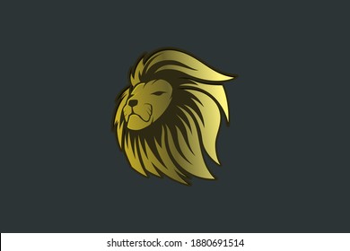 Modern lion logo. Abstract color logo ideas for business company. Vector Eps 10.