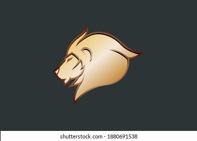 Modern lion logo. Abstract color logo ideas for business company. Vector Eps 10.