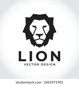 Modern lion silhouette logo. Vector illustration template, Abstract lion symbol. Wild predator logo concept, Lion head logo design. Abstract wild animal emblem