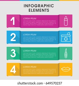 Modern lip infographic template. infographic design with lip icons includes lipstick, lips. can be used for presentation, diagram, annual report, web design.
