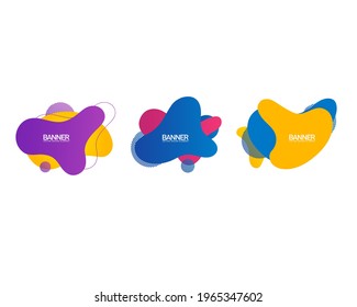 Moderno de banners abstractos líquidos.Diseño de vectores para cubiertas, afiches o volantes