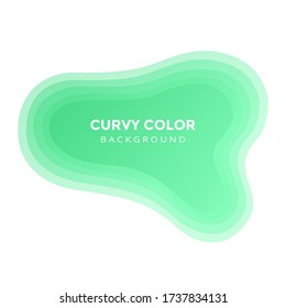 Modern liquid abstract blur blob element topographic depth gradient flat style design fluid vector colorful illustration banner simple template for presentation, flyer, isolated on white background.