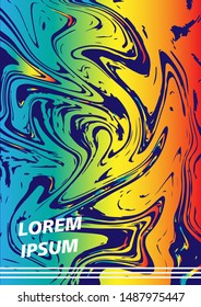 Modern Liquid Abstract Design Background Vector.