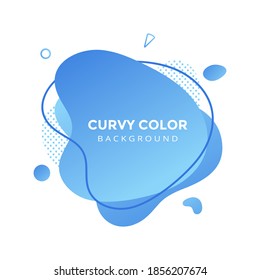 Modern liquid abstract element graphic gradient flat style design fluid vector colorful illustration banner simple shape template for presentation, flyer, isolated on white background.