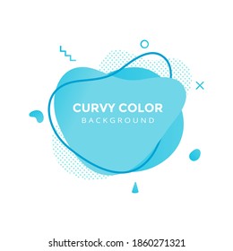 Modern liquid abstract element graphic gradient flat style design fluid vector colorful illustration banner simple shape template for presentation, flyer, isolated on white background.