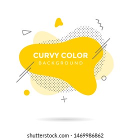 Modern liquid abstract element shape memphis style design fluid vector colorful illustration banner simple shape template for presentation, flyer, brochure isolated on white background.