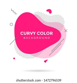 Modern liquid abstract element shape memphis style design fluid vector colorful illustration banner simple shape template for presentation, flyer, brochure isolated on white background.