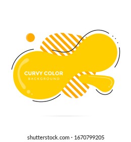 Modern liquid abstract element shape memphis style design fluid vector colorful illustration banner simple shape template for presentation, flyer, brochure isolated on white background.