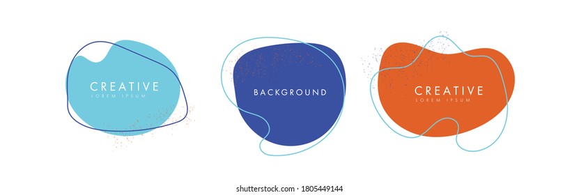 Modern liquid abstract element shape memphis style design fluid vector colorful illustration. Template ready for presentation, flyer, brochure isolated on white background