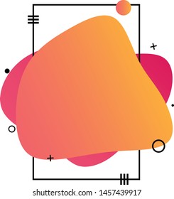 Modern Liquid Abstract Frame in gradient color