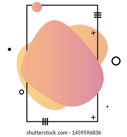 Modern Liquid Abstract Frame in gradient color