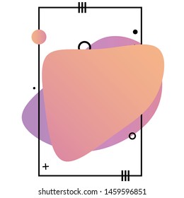Modern Liquid Abstract Frame in gradient color