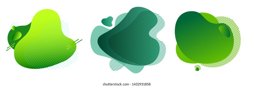 Modern liquid abstract shapes. Abstract fluid design. Isolated waves with geometric lines. Liquid and fluid design for logo, flyer or presentation
