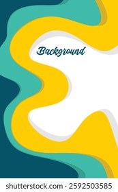 Modern liquid background blue and yellow Vector Template EPS 10