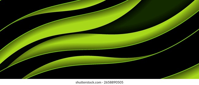 Fundo líquido moderno com gradiente verde. Composição dinâmica da forma. ilustrações de vetor