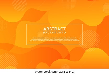 Modern Liquid background. Orange elements with fluid gradient. Dynamic shapes composition