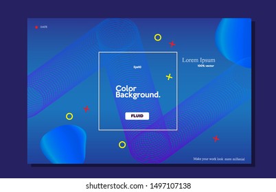 Modern Liquid background modern . Trendy fluid gradient shapes composition. Futuristic design for poster, landing page, cover, card etc. Eps10 vector