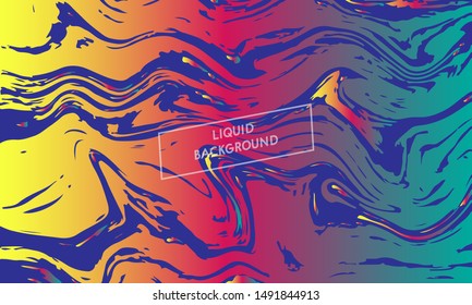 Modern Liquid Background Vector Social Media Template.