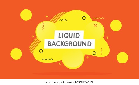 Modern Liquid Background Vector Social Media Template. 