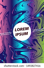 Modern Liquid Background Vector Social Media Template. 