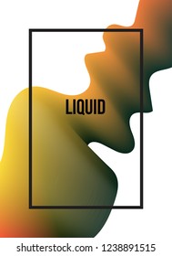 Modern liquid background vector template for brochure, template flyer cover and catalog , abstract fluid 3D shapes full colors , graphic   isolated