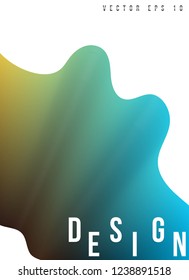 Modern liquid background vector template for brochure, template flyer cover and catalog , abstract fluid 3D shapes full colors , graphic   isolated