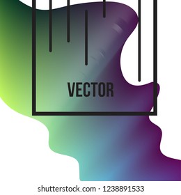 Modern liquid background vector template for brochure, template flyer cover and catalog , abstract fluid 3D shapes full colors , graphic   isolated