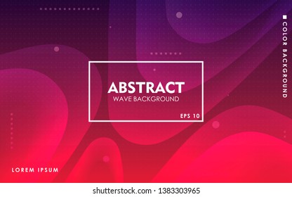 Modern liquid color background. Dynamic textured geometric element design with dots decoration. Purple and red gradient light vector illustration.