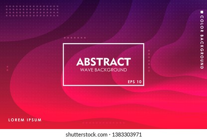 Modern liquid color background. Dynamic textured geometric element design with dots decoration. Purple and red gradient light vector illustration.