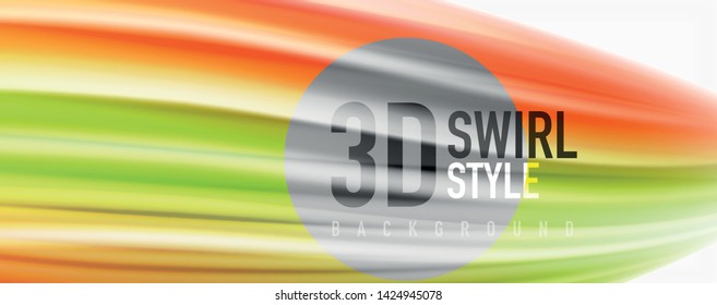 Modern Liquid color flow on white - colorful flow poster. Techno Wave Liquid shape in white color background. Design for your design project. Vector
