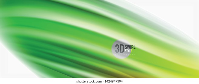 Modern Liquid color flow on white - colorful flow poster. Techno Wave Liquid shape in white color background. Design for your design project. Vector