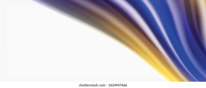 Modern Liquid color flow on white - colorful flow poster. Techno Wave Liquid shape in white color background. Design for your design project. Vector